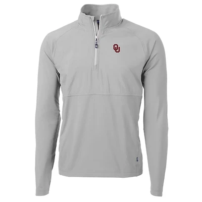 Cutter  Buck Oklahoma Sooners Adapt Eco Knit Hybrid Recycled Quarter-Zip Pullover Top