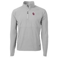 Cutter  Buck Oklahoma Sooners Adapt Eco Knit Hybrid Recycled Quarter-Zip Pullover Top
