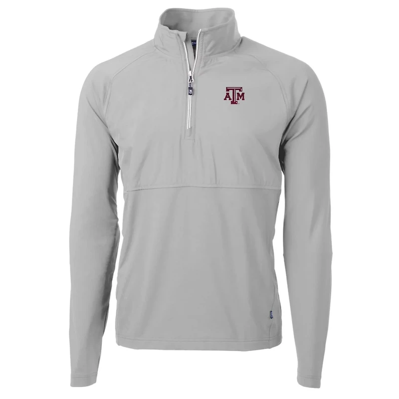 Cutter  Buck Texas AM Aggies Adapt Eco Knit Hybrid Recycled Quarter-Zip Pullover Top