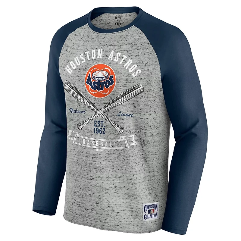 Darius Rucker Collection by Fanatics Houston Astros Raw Edge Raglan Long Sleeve Baseball T-Shirt