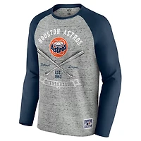 Darius Rucker Collection by Fanatics Houston Astros Raw Edge Raglan Long Sleeve Baseball T-Shirt