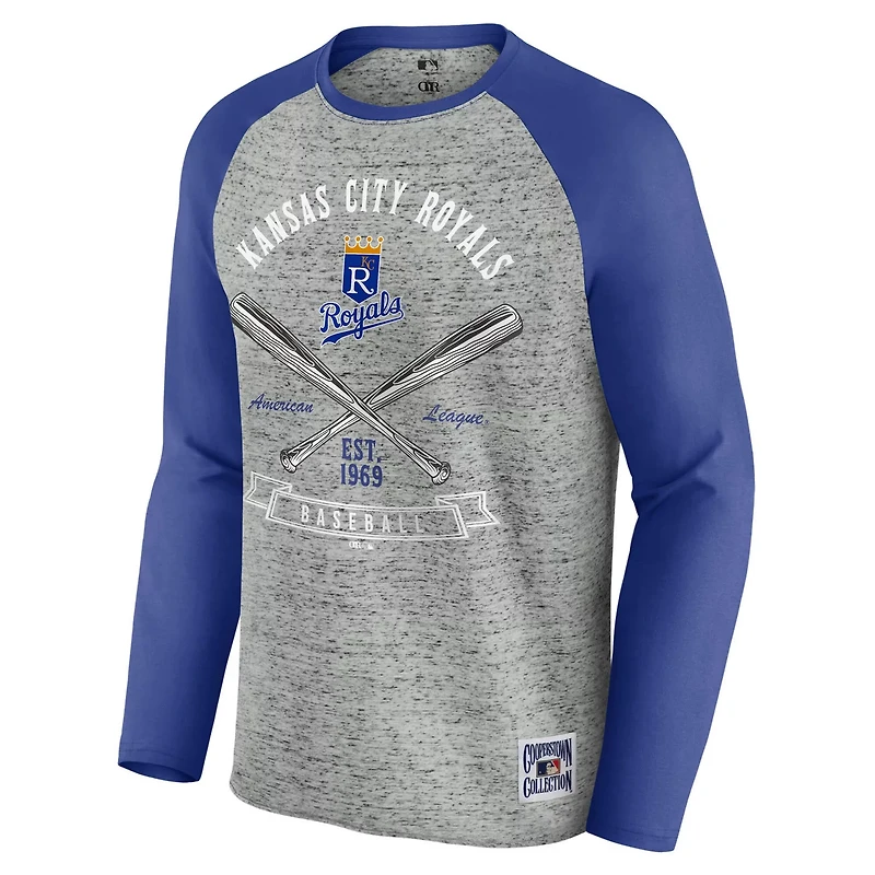 Darius Rucker Collection by Fanatics Kansas City Royals Raw Edge Raglan Long Sleeve Baseball T-Shirt