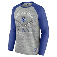 Darius Rucker Collection by Fanatics Kansas City Royals Raw Edge Raglan Long Sleeve Baseball T-Shirt