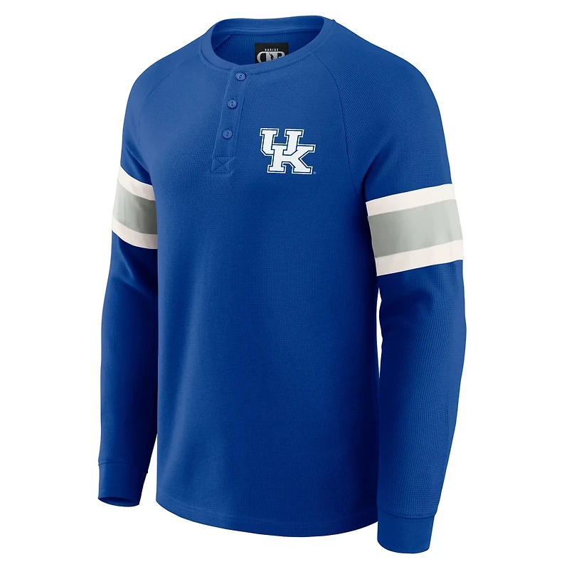 Darius Rucker Collection by Fanatics Kentucky Wildcats Waffle-Knit Raglan Long Sleeve Henley T-Shirt