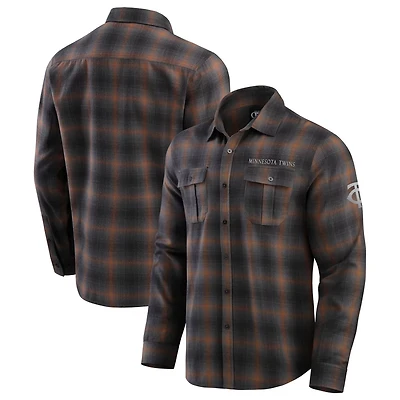Darius Rucker Collection by Fanatics Minnesota Twins Classic Flannel Long Sleeve Button-Up Shirt