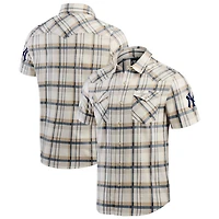 Darius Rucker Collection by Fanatics New York Yankees Plaid Full-Snap Shirt