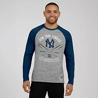 Darius Rucker Collection by Fanatics New York Yankees Raw Edge Raglan Long Sleeve Baseball T-Shirt