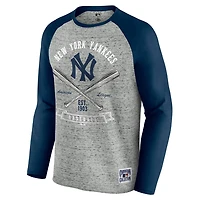 Darius Rucker Collection by Fanatics New York Yankees Raw Edge Raglan Long Sleeve Baseball T-Shirt