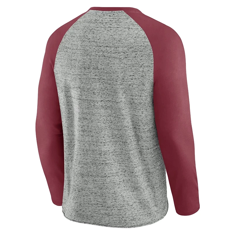 Darius Rucker Collection by Fanatics Philadelphia Phillies Raw Edge Raglan Long Sleeve Baseball T-Shirt