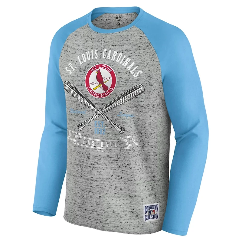 Darius Rucker Collection by Fanatics St Louis Cardinals Raw Edge Raglan Long Sleeve Baseball T-Shirt