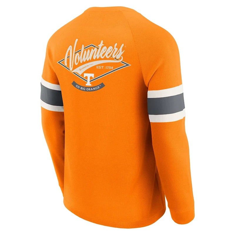 Darius Rucker Collection by Fanatics Tennessee Volunteers Waffle-Knit Raglan Long Sleeve Henley T-Shirt