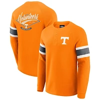 Darius Rucker Collection by Fanatics Tennessee Volunteers Waffle-Knit Raglan Long Sleeve Henley T-Shirt