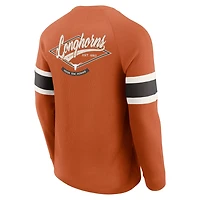 Darius Rucker Collection by Fanatics Texas Longhorns Waffle-Knit Raglan Long Sleeve Henley T-Shirt