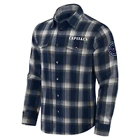 Darius Rucker Collection by Fanatics Washington Capitals Flannel Plaid Full-Snap Shirt