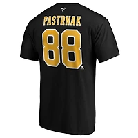 David Pastrnak Boston Bruins Team Authentic Stack Name  Number T-Shirt