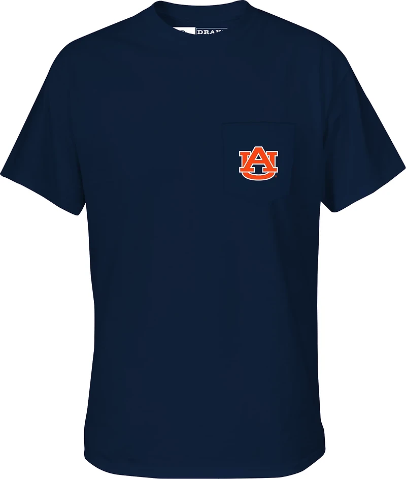 Drake Men's Auburn University Badge Short Sleeve T-shirt