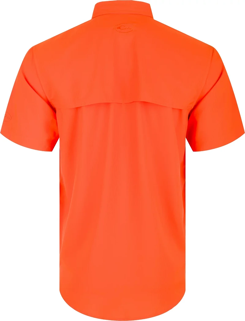 Drake Waterfowl Men's Auburn University Frat Dobby Solid Short Sleeve Shirt