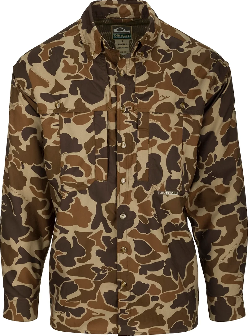 Drake Waterfowl Men's EST Camo Flyweight Wingshooter's Pattern Shirt
