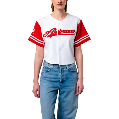 Established  Co Alabama Crimson Tide Baseball Jersey Cropped T-Shirt