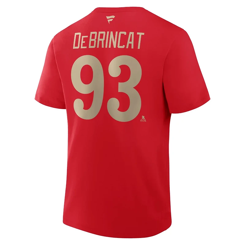 Fanatics Alex DeBrincat Detroit Wings Authentic Stack Name  Number T-Shirt