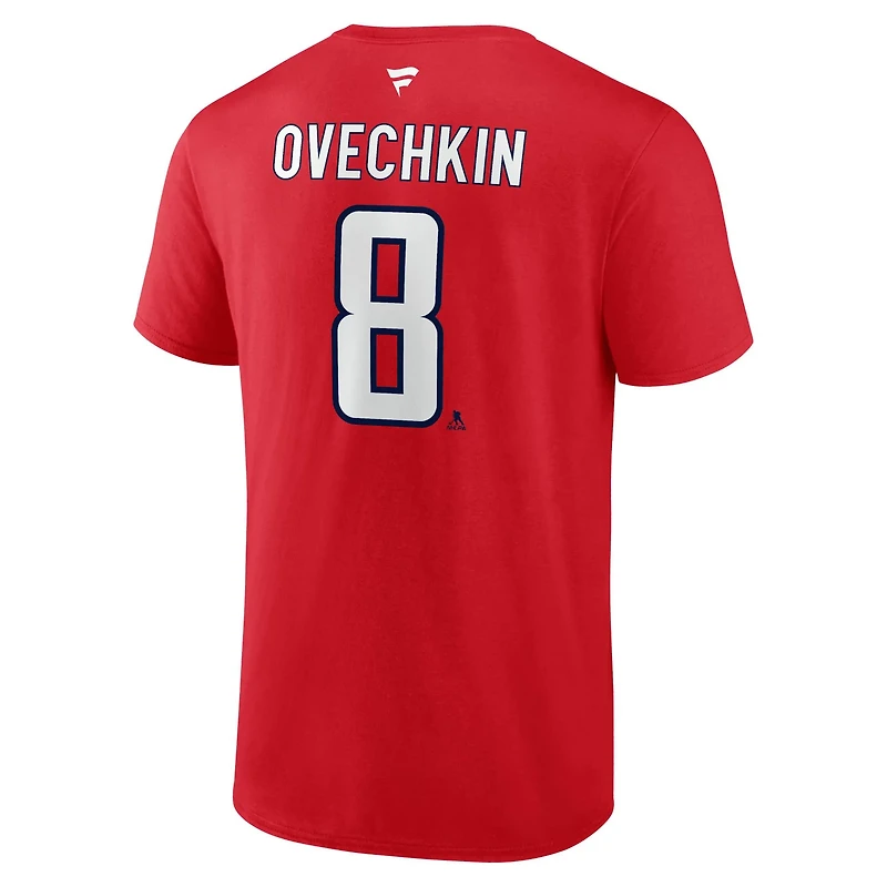 Fanatics Alexander Ovechkin Washington Capitals Authentic Stack Name  Number T-Shirt