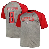 Fanatics Alexander Ovechkin Washington Capitals Big  Tall Captain Patch Contrast Raglan Name Number T-Shirt