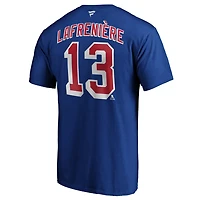 Fanatics Alexis Lafrenire New York Rangers Authentic Stack Name  Number T-Shirt