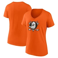 Fanatics Anaheim Ducks Primary Logo V-Neck T-Shirt