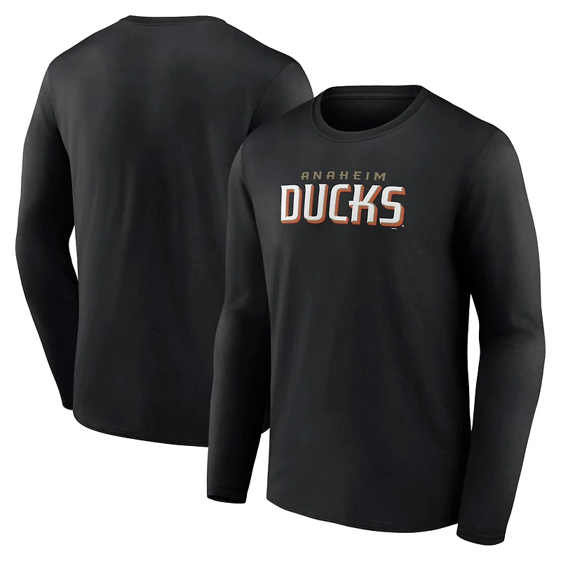 Fanatics Anaheim Ducks Wordmark Logo Long Sleeve T-Shirt