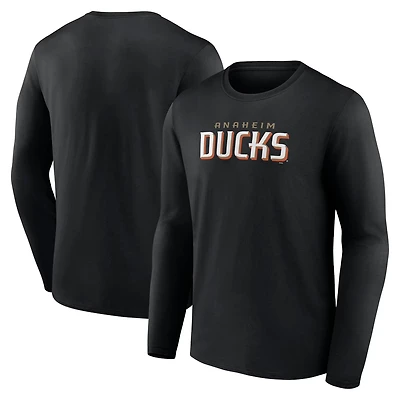 Fanatics Anaheim Ducks Wordmark Logo Long Sleeve T-Shirt