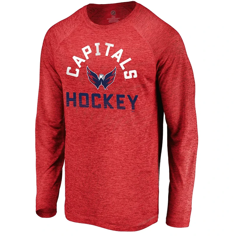 Fanatics Athletic Washington Capitals Iconic Striated Breezer Raglan Long Sleeve T-Shirt