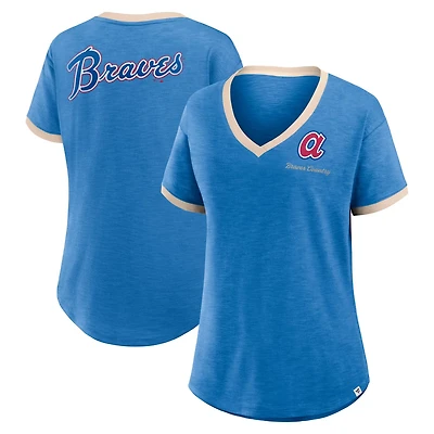 Fanatics Atlanta Braves Binge Worthy Stadium Slub V-Neck T-Shirt