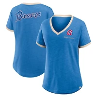Fanatics Atlanta Braves Binge Worthy Stadium Slub V-Neck T-Shirt