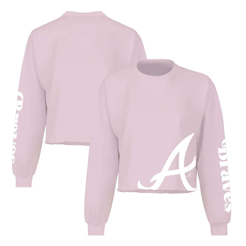Fanatics Atlanta Braves Cropped Slouchy Long Sleeve T-Shirt