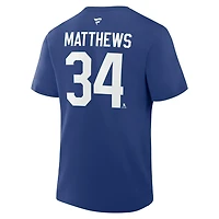 Fanatics Auston Matthews Toronto Maple Leafs Authentic Stack Name  Number T-Shirt