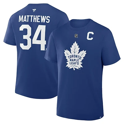 Fanatics Auston Matthews Toronto Maple Leafs Authentic Stack Name  Number T-Shirt