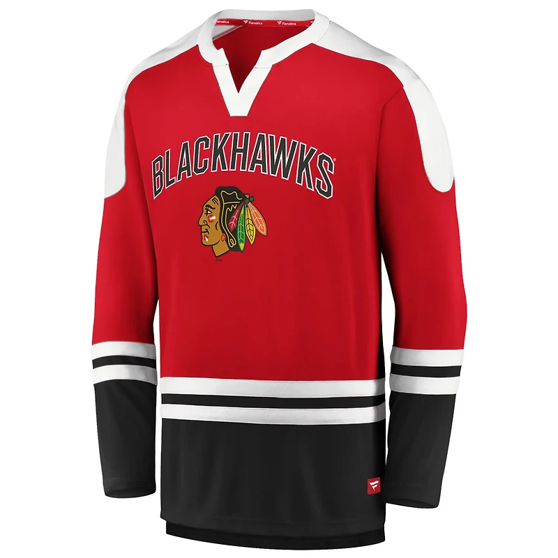 Fanatics Black Chicago Blackhawks Iconic Slapshot Long Sleeve T-Shirt