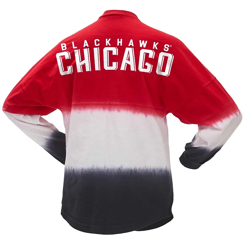 Fanatics Black Chicago Blackhawks Ombre Long Sleeve T-Shirt