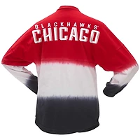 Fanatics Black Chicago Blackhawks Ombre Long Sleeve T-Shirt