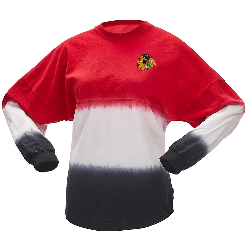 Fanatics Black Chicago Blackhawks Ombre Long Sleeve T-Shirt