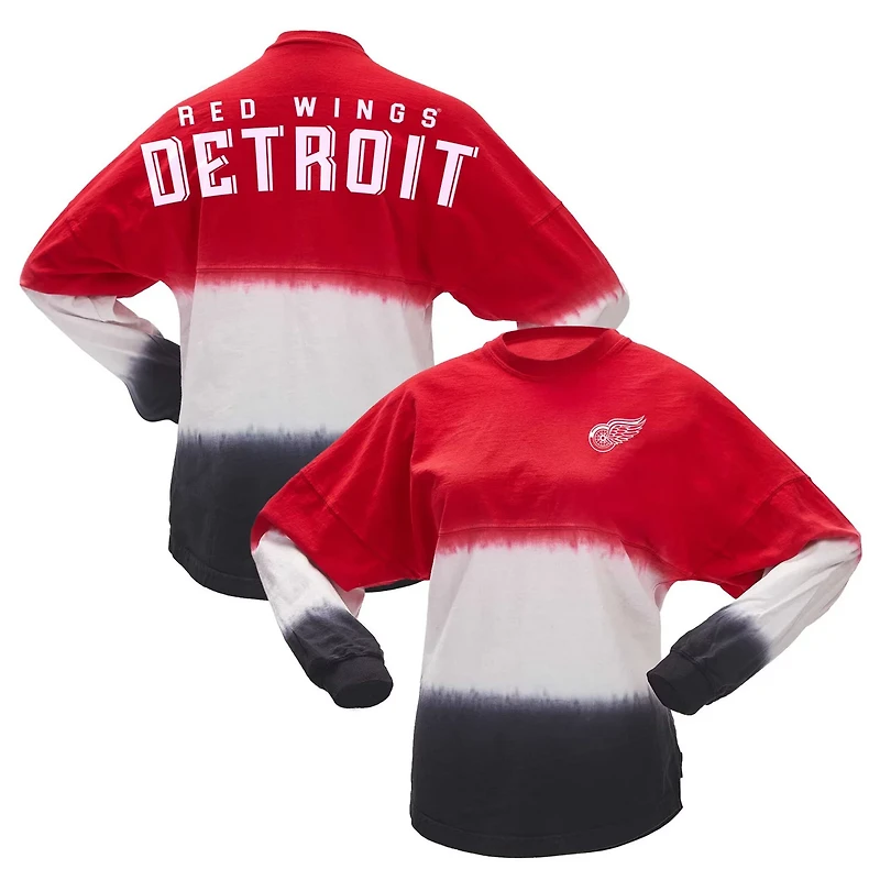 Fanatics Black Detroit Wings Ombre Long Sleeve T-Shirt