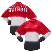Fanatics Black Detroit Wings Ombre Long Sleeve T-Shirt