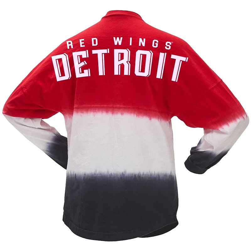 Fanatics Black Detroit Wings Ombre Long Sleeve T-Shirt