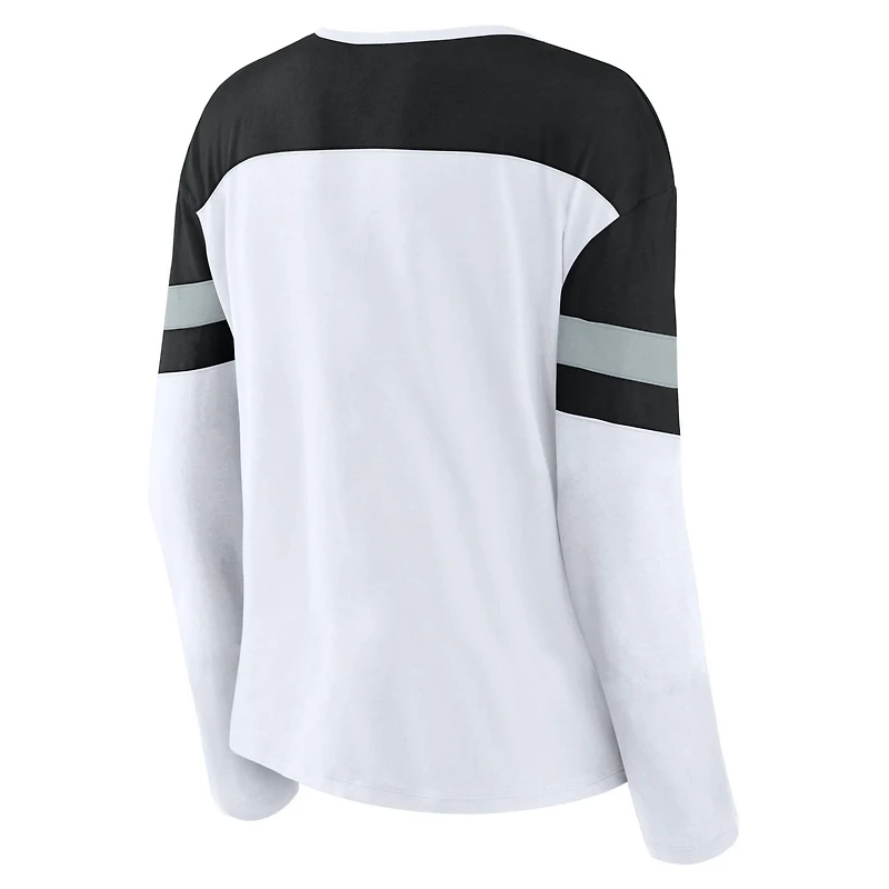 Fanatics Black Los Angeles Kings Frozen Long Sleeve Notch Neck T-Shirt