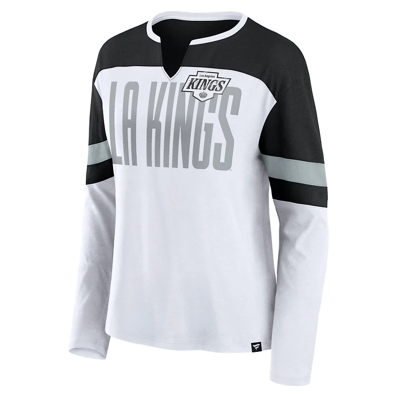 Fanatics Black Los Angeles Kings Frozen Long Sleeve Notch Neck T-Shirt