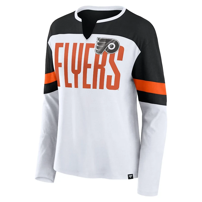 Fanatics Black Philadelphia Flyers Frozen Long Sleeve Notch Neck T-Shirt