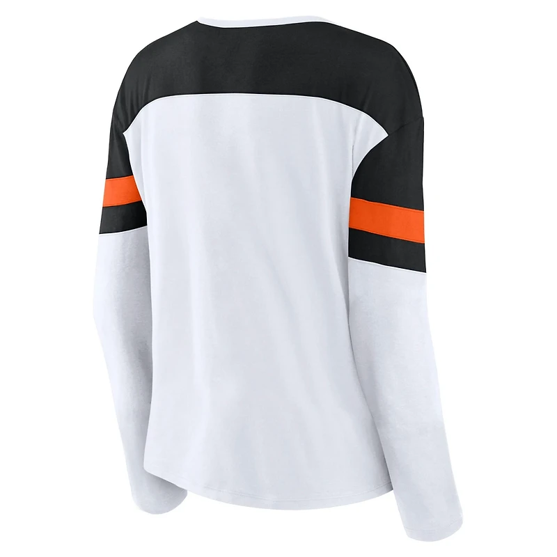 Fanatics Black Philadelphia Flyers Frozen Long Sleeve Notch Neck T-Shirt