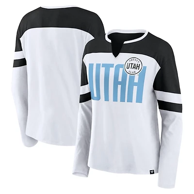 Fanatics Black Utah Hockey Club Frozen Notch Neck Long Sleeve T-Shirt