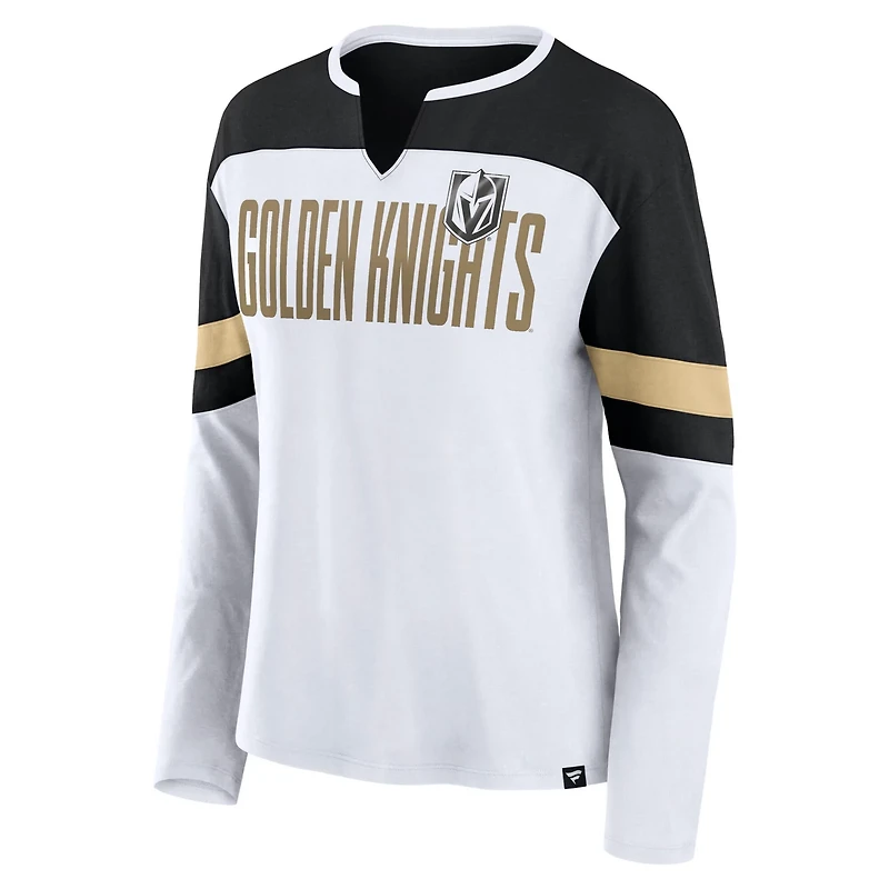 Fanatics Black Vegas Golden Knights Frozen Long Sleeve Notch Neck T-Shirt