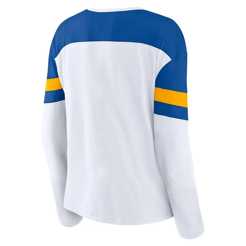 Fanatics Blue St Louis Blues Frozen Long Sleeve Notch Neck T-Shirt